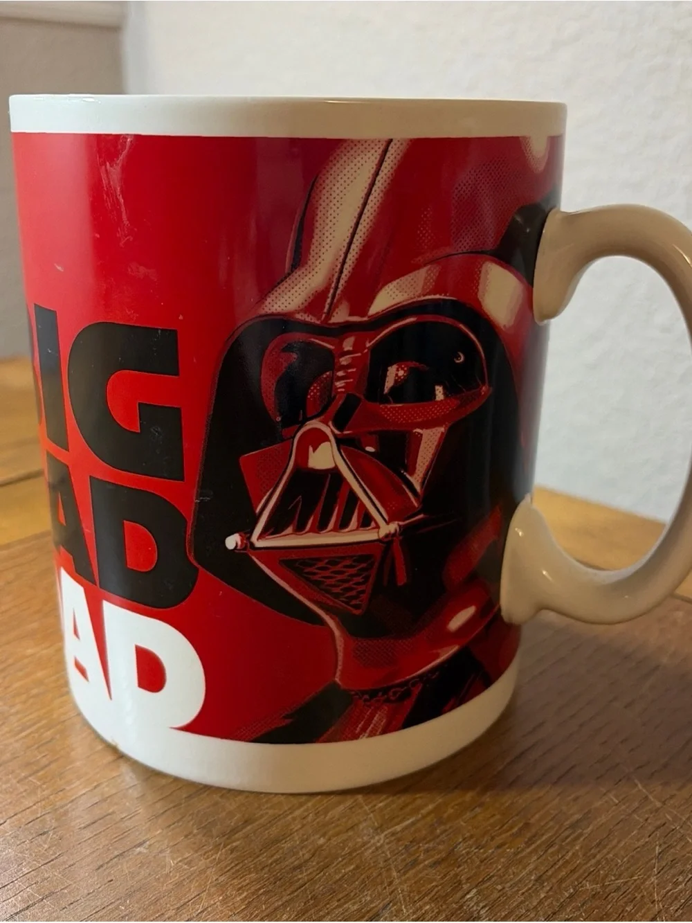 Hallmark Star Wars Coffee Mug Darth Vader Big Bad Dad Red Ceramic Lucasfilm BIG